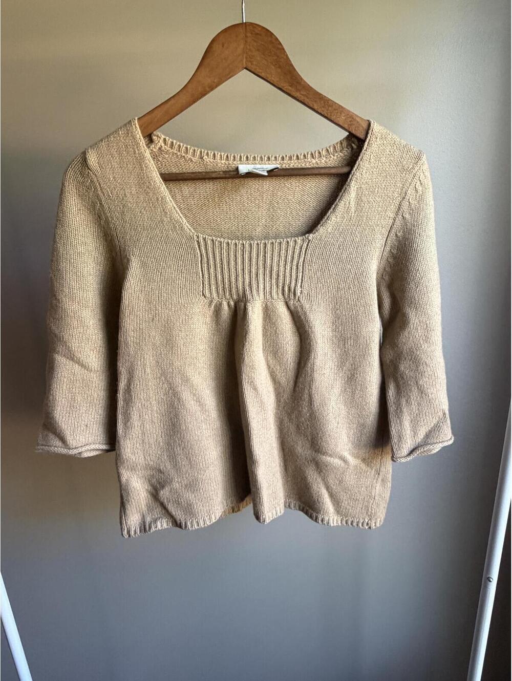 Loft square neck knit sweater